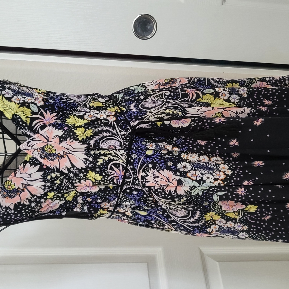 Free People Black Floral Dress